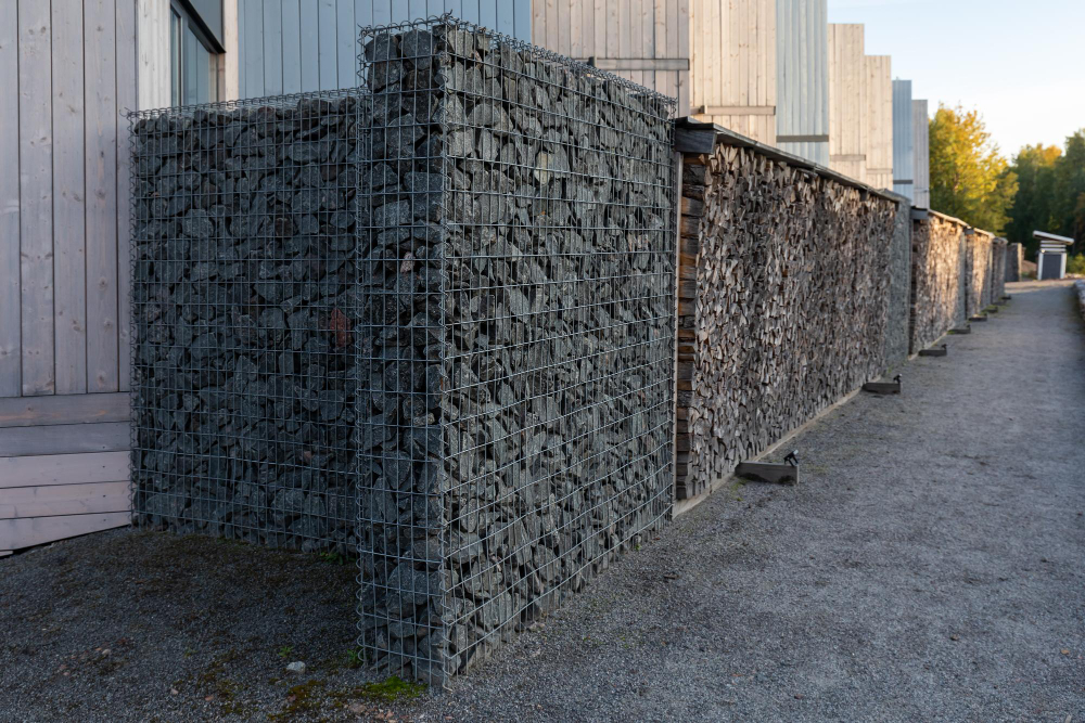 un mur en gabion pour votre aménagement extérieur